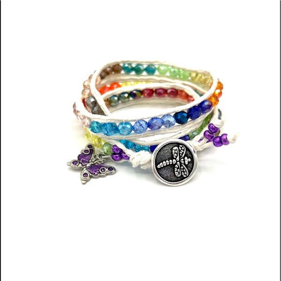 Hand Crafted Jewelry - Small Rainbow Wrap Bracelet